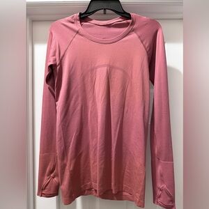 Lululemon Swifty Tech Long Sleeve Shirt 2.0 cherry Tint size 8